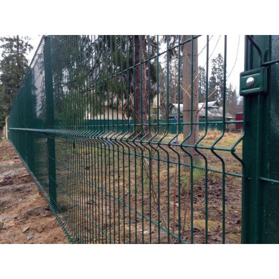 Зеленый 3д забор для загородного участка от производителя