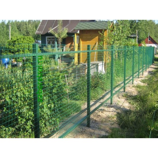Зеленый 2д забор для дачного участка от производителя